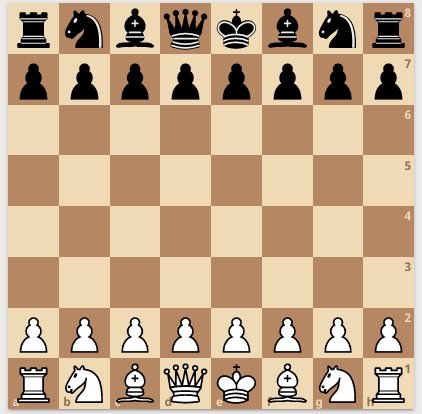 Chess board setup